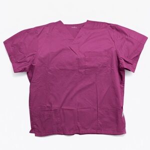 Men’s Uniform Advantage Wine V-Neck Scrub Top and Cargo Pants